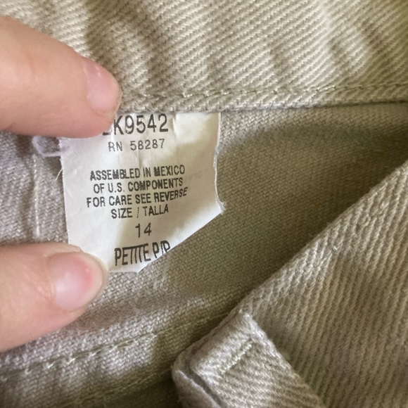 Faded Glory Tan Beige Denim Straight Leg Jeans Size 14 Petite - Picture 3 of 5